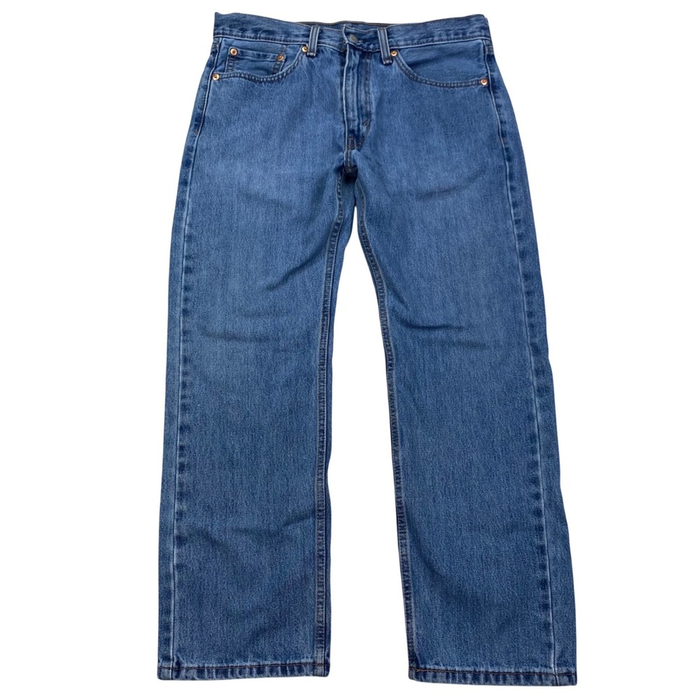Levi's 505 Regular Fit Straight Leg Jeans Mens 32x29 Blue Medium Wash Denim